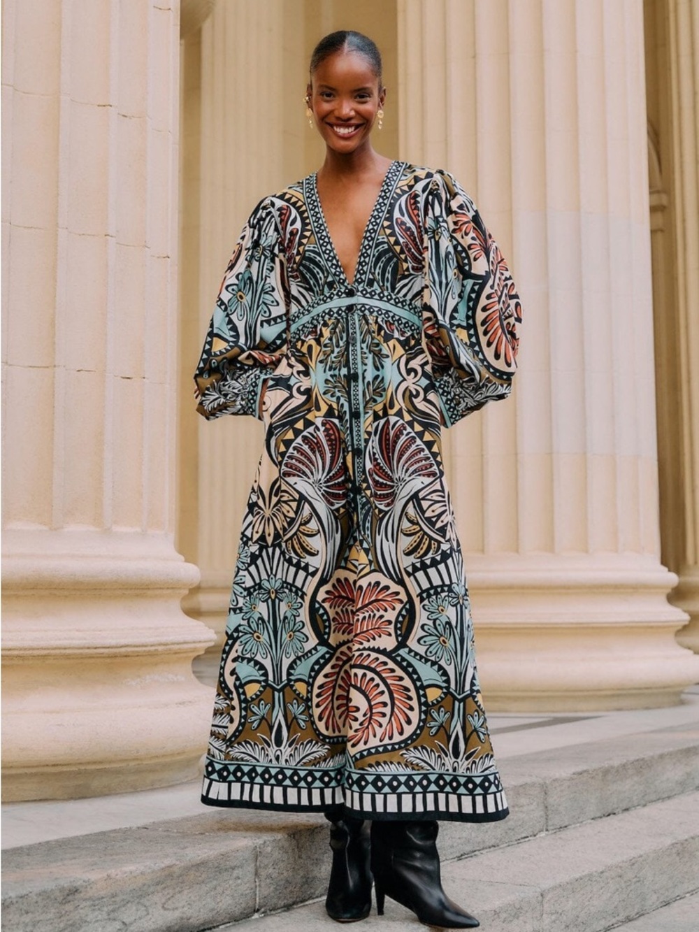 FARM Rio Multicolor Balamana Maxi Dress Size XS NWT - Picture 4 of 16